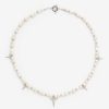 Pearl Necklaces & Bracelets | cernucci Pearl Necklaces & Bracelets Pearl And Polished Motif Necklace