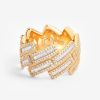 Rings | cernucci Rings Baguette Prong Cuban Ring - Gold