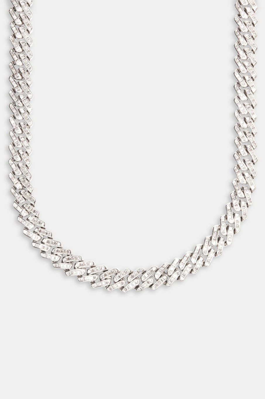 Chains | JWL-CHN Chains Womens 12Mm Baguette Prong Cuban Chain