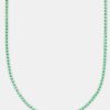 Chains | cernucci Chains Micro Tennis Chain Green - White 2.5Mm