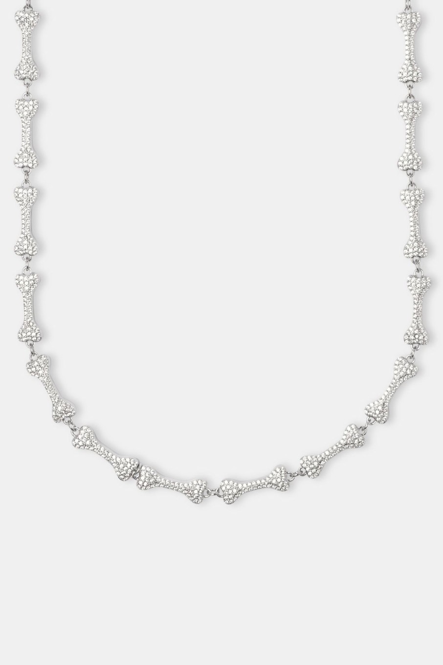 Chains | cernucci Chains Iced Bone Chain - White