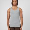 T-Shirts & Vests | CLO-TOP-TEE T-Shirts & Vests Slim Ribbed Vest - Grey