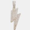 Pendants | cernucci Pendants 46Mm Iced Cz Lightning Bolt Pendant