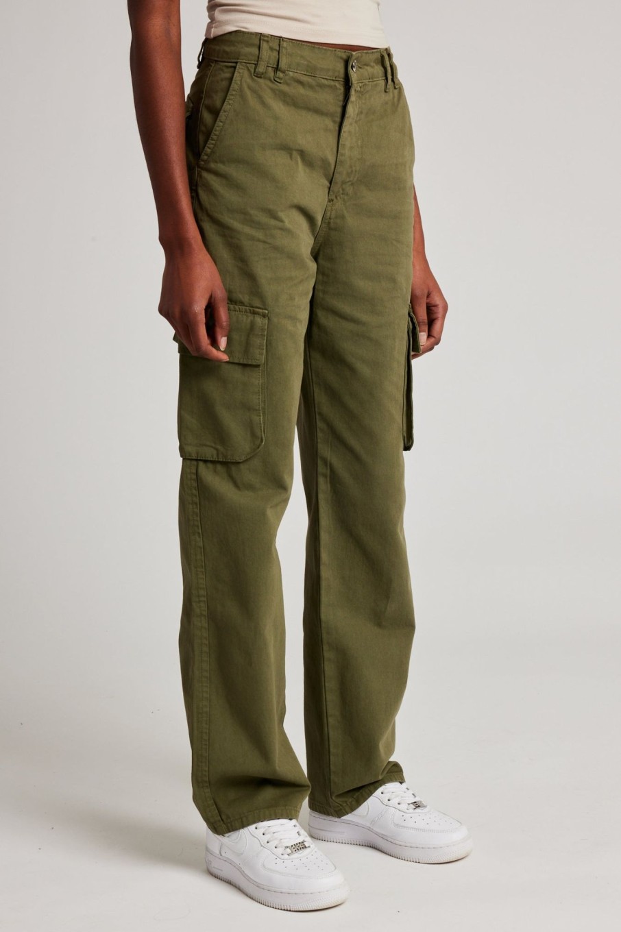 Trousers & Joggers | CLO-BOT-TRO Trousers & Joggers Straight Leg Cargo Trouser - Khaki