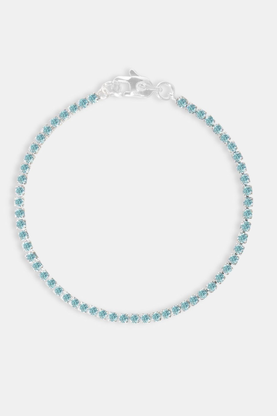 Iced Jewellery | cernucci Iced Jewellery Micro Tennis Bracelet Light Blue - White 2.5Mm