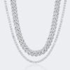 Jewellery Sets | cernucci Jewellery Sets 14Mm Prong Link + 5Mm Tennis Chain Bundle