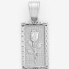 Pendants | cernucci Pendants 22Mm Rose Rectangle Embossed Pendant