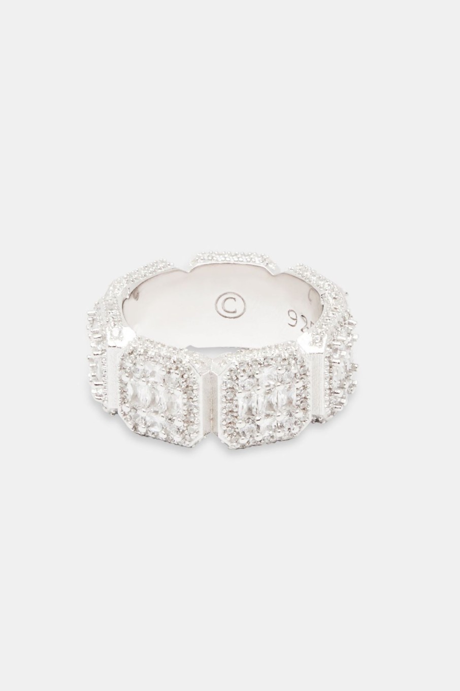 Iced Jewellery | JWL-RNG Iced Jewellery Clustered Ring - White