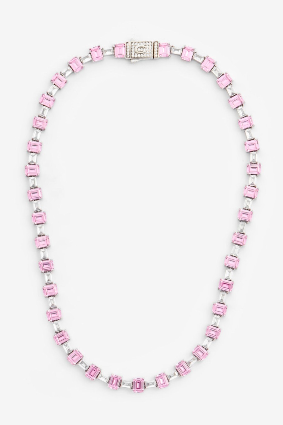 Chains | JWL-CHN Chains 5Mm Pink Baguette Tennis Chain