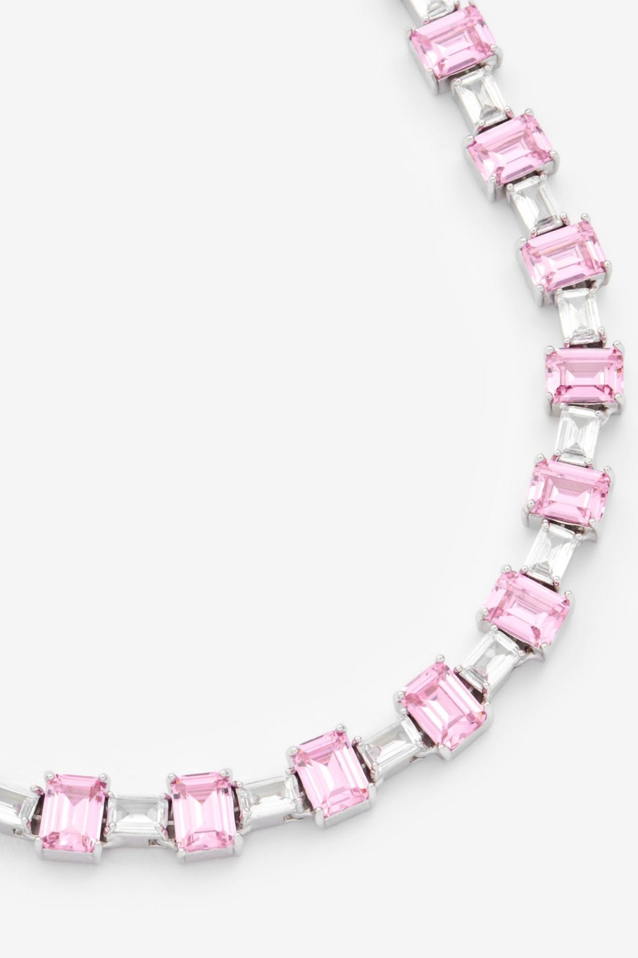 Chains | JWL-CHN Chains 5Mm Pink Baguette Tennis Chain