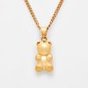 Necklaces | cernucci Necklaces 3Mm Cernucci Bear Cuban Chain Necklace - Gold