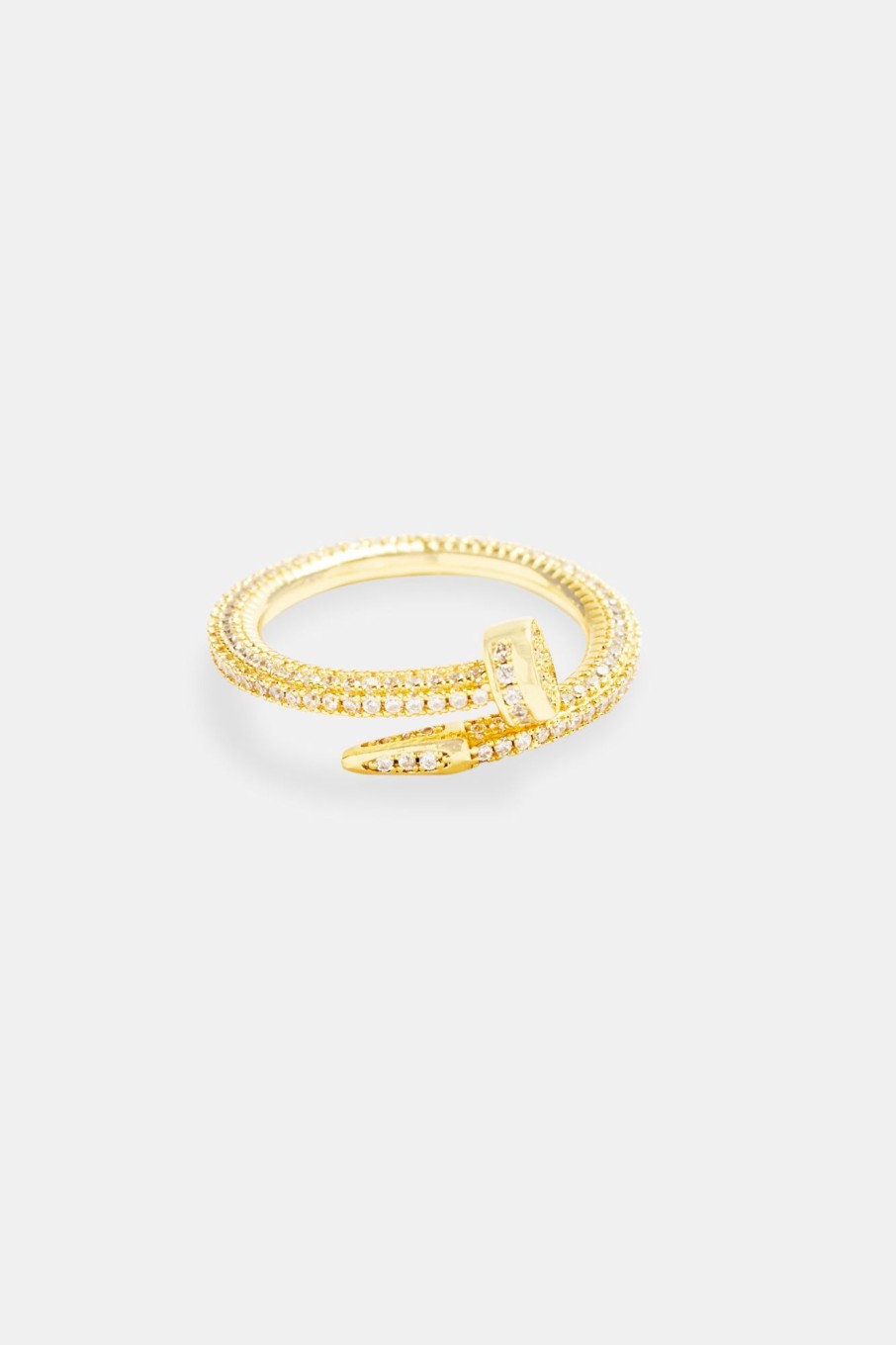 925 Sterling Silver | cernucci 925 Sterling Silver 925 3Mm Gold Plated Cz Pave Ring