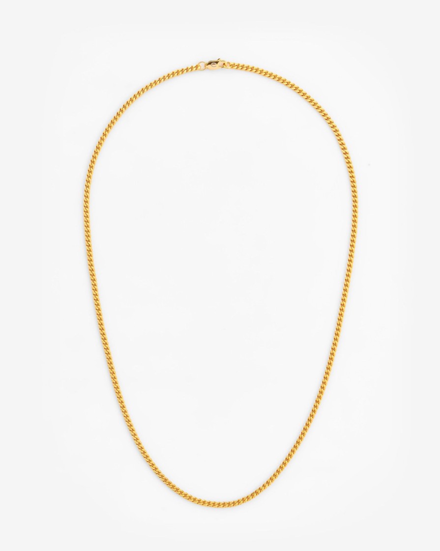 Chains | JWL-CHN Chains 925 3Mm Cuban Chain - Gold