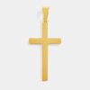 Pendants | cernucci Pendants 50Mm Large Gold Plated Polished Cross Pendant