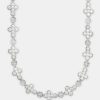 Cross Jewellery | cernucci Cross Jewellery Iced Rounded Cross Chain - White