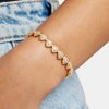 Iced Jewellery | JWL-BRA Iced Jewellery 7Mm Gold Plated Iced Cz Heart Tennis Bracelet