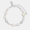 Pearl Necklaces & Bracelets | cernucci Pearl Necklaces & Bracelets Metallic Freshwater Pearl Ice Ball Bead Bracelet - White