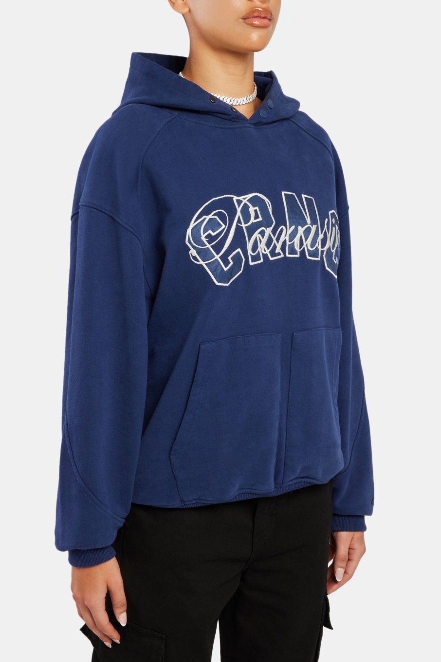 Hoodies & Sweatshirts | CLO-TOP-HS-HOOD Hoodies & Sweatshirts Crnc Paraiso Applique Varsity Hoodie - Navy