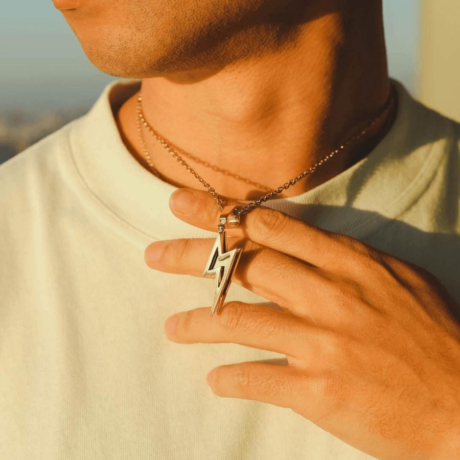 Cernucci X Phil Foden | cernucci Cernucci X Phil Foden Lightning Bolt Pendant - Gold