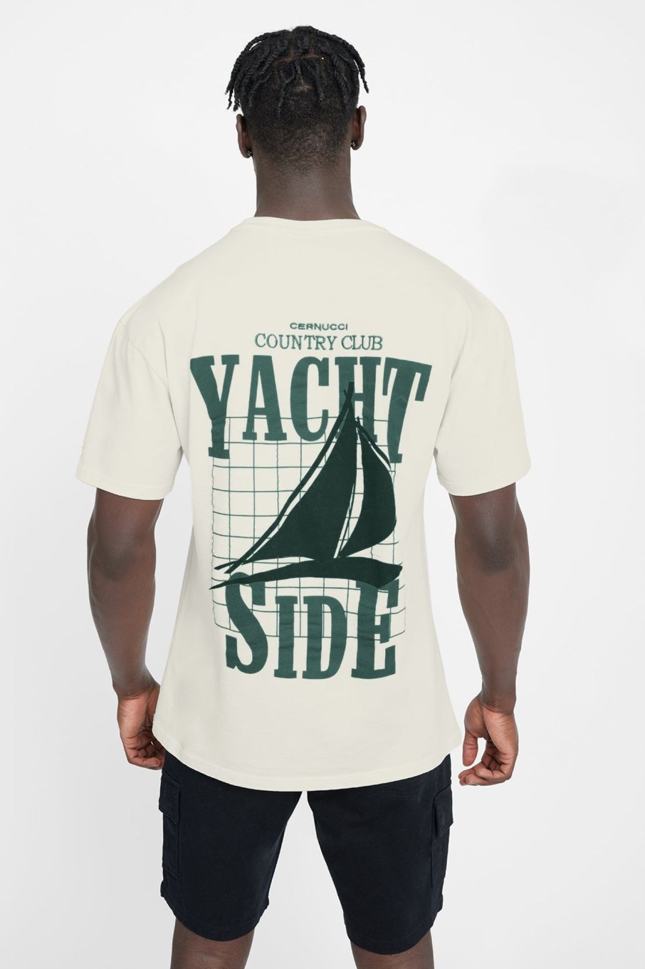 T-Shirts & Vests | cernucci T-Shirts & Vests Oversized Yacht Graphic T-Shirt - Ecru