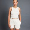 T-Shirts & Tops | CLO-TOP-CROP T-Shirts & Tops Ribbed Vest - Cream