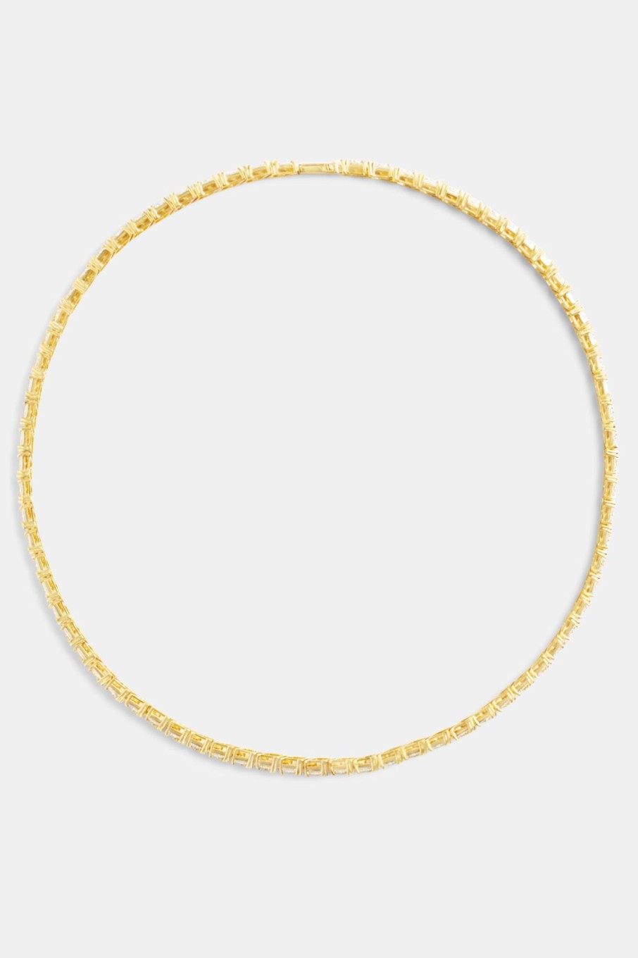 Chains | cernucci Chains 5Mm Gold Plated Iced Cz Triangle Cut Tennis Chain