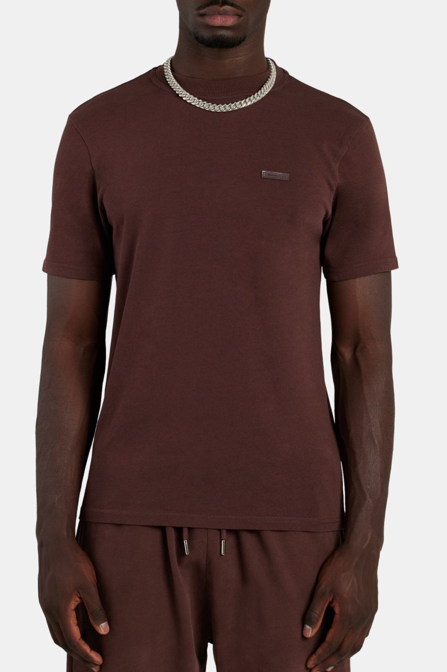 T-Shirts & Vests | cernucci T-Shirts & Vests Slim Fit T-Shirt - Chestnut