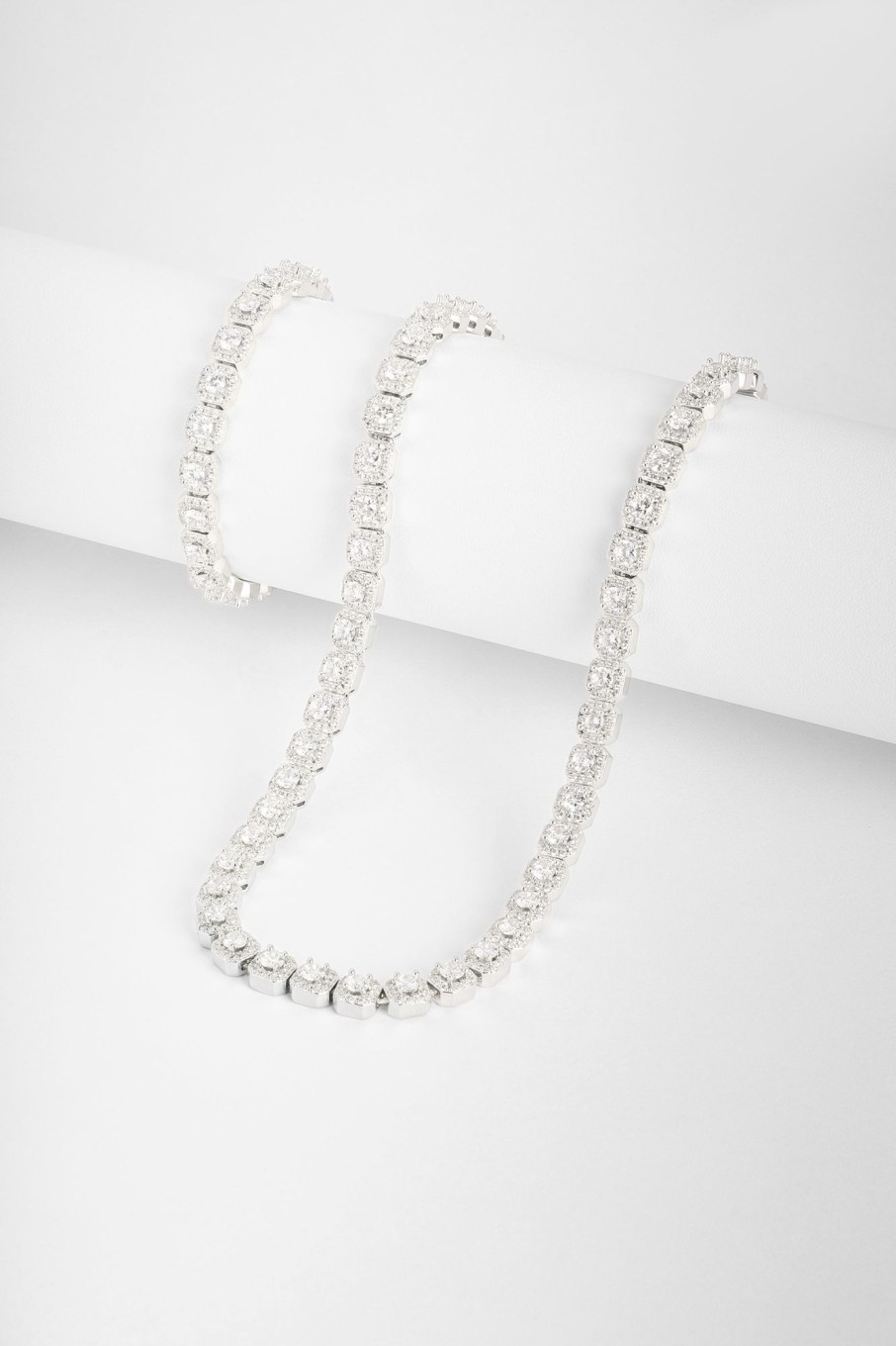 Jewellery Sets | cernucci Jewellery Sets 7Mm Clustered Tennis Chain + Bracelet Bundle