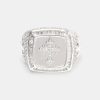 Cross Jewellery | cernucci Cross Jewellery Iced Cross Signet Ring - White 20Mm