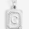 Pendants | cernucci Pendants Vintage Inspired Initial Rectangle Pendant C