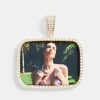 Custom Jewellery | JWL-CUST Custom Jewellery Iced Rectangle Custom Photo Pendant