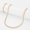 Jewellery Sets | JWL-BUND Jewellery Sets Iced Round Stone Chain + Bracelet Bundle - Gold