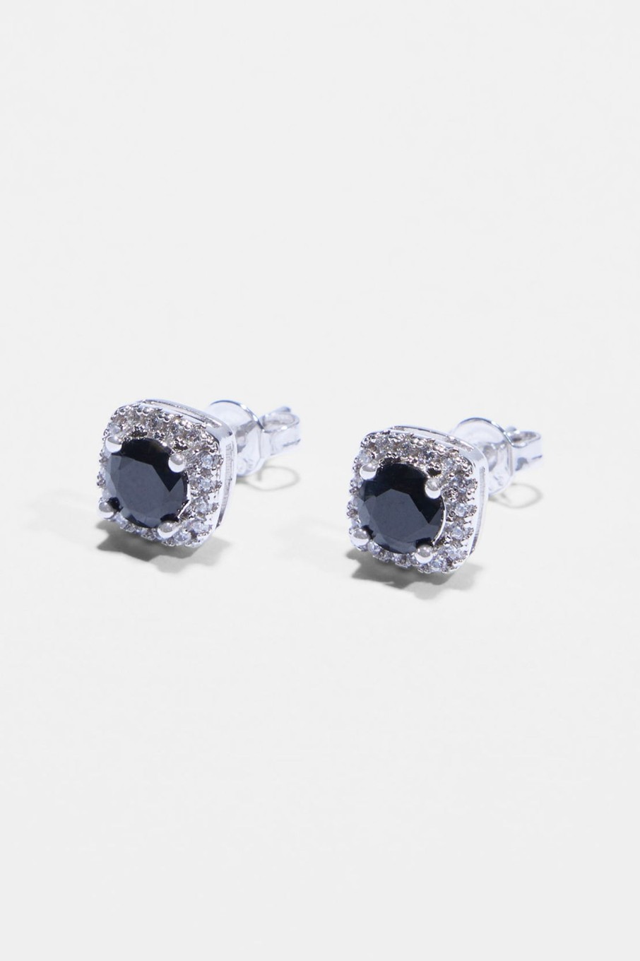 Iced Jewellery | JWL-EAR Iced Jewellery 7Mm Black Iced Cluster Stud Earrings