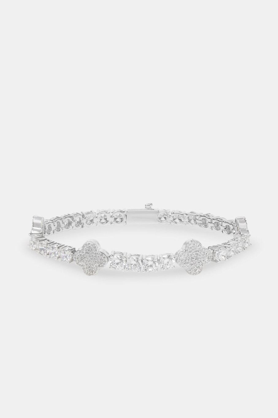 Iced Jewellery | cernucci Iced Jewellery Iced Motif Tennis Bracelet - White 5Mm