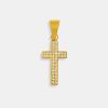 Pendants | cernucci Pendants Iced Cz Gold Plated Cross Pendant