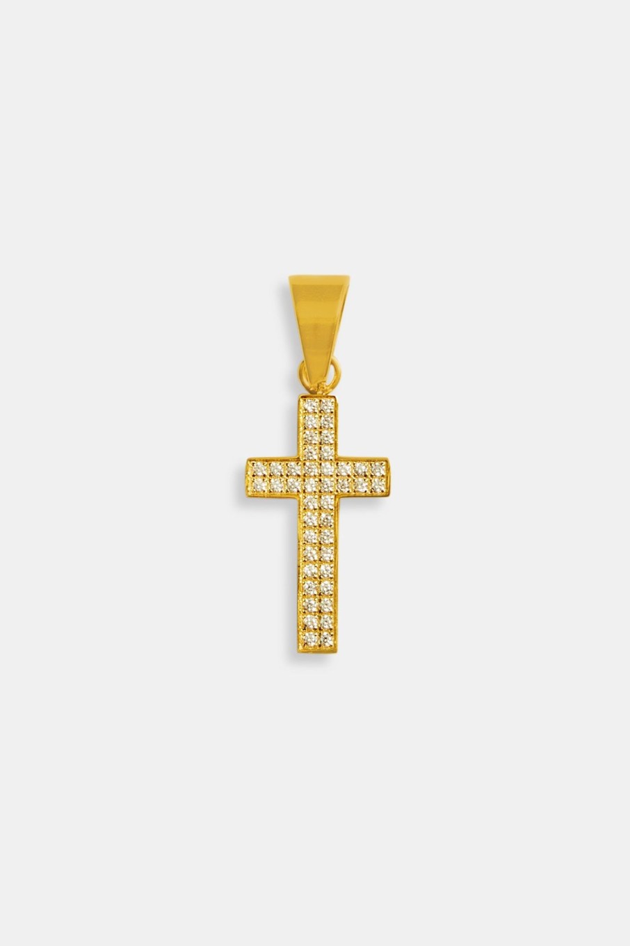 Pendants | cernucci Pendants Iced Cz Gold Plated Cross Pendant