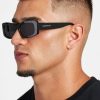 Accessories | CLO-ACC Accessories Chunky Narrow Square Acetate Frame Sunglasses - Black