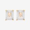 Earrings | JWL-EAR Earrings Clear Baguette Stud Earrings - Gold