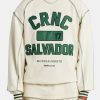 Hoodies & Sweatshirts | cernucci Hoodies & Sweatshirts Crnc Applique Salvador Varsity Sweatshirt - Ecru