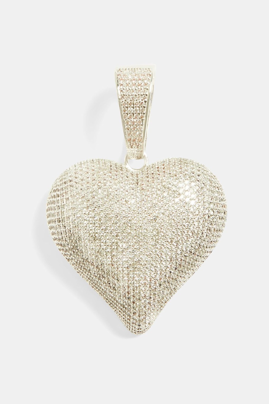 Pendants | JWL-PEND Pendants Large 50Mm Iced Cz Pave Heart Pendant