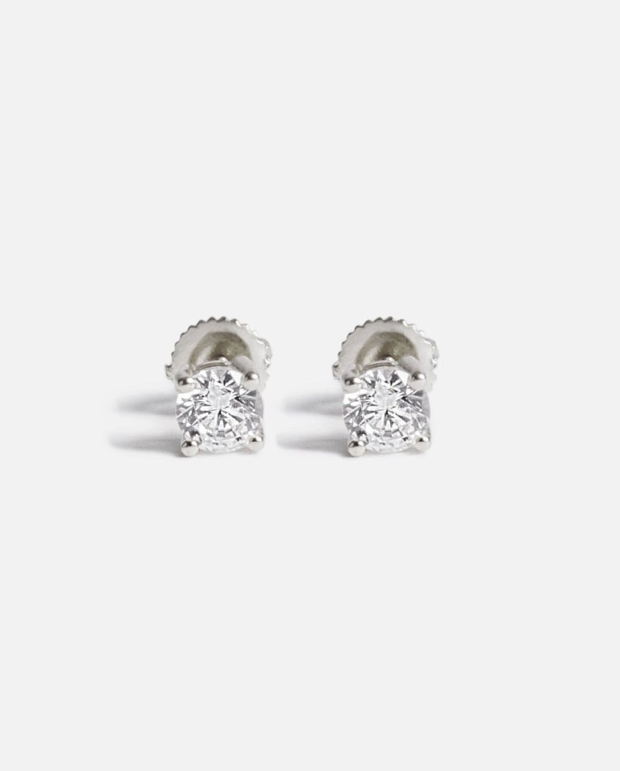 Cernucci X Phil Foden | cernucci Cernucci X Phil Foden Round Cut Stud Earrings 5Mm - Silver