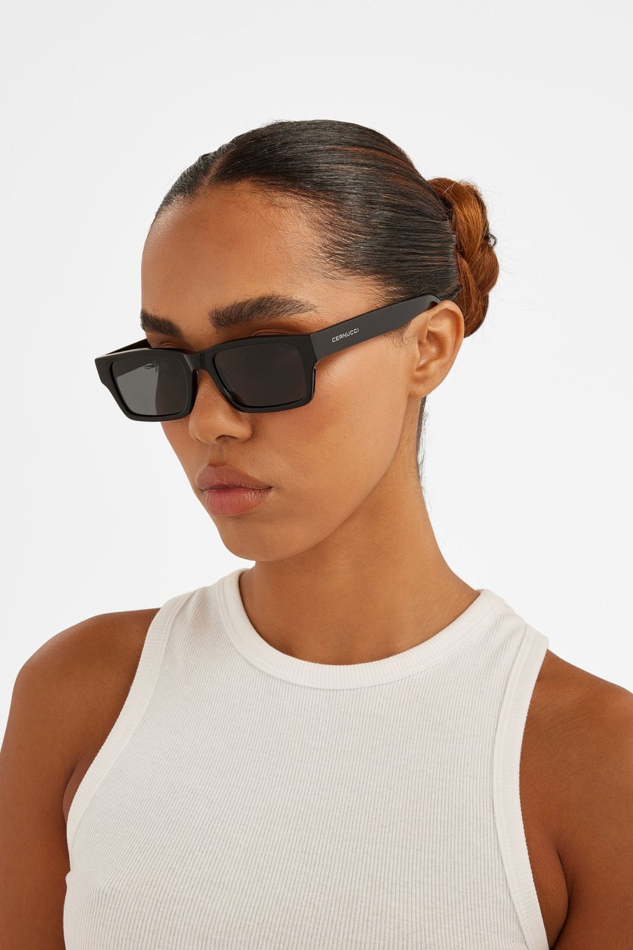 Accessories | CLO-ACC Accessories Rectangular Acetate Sunglasses - Black