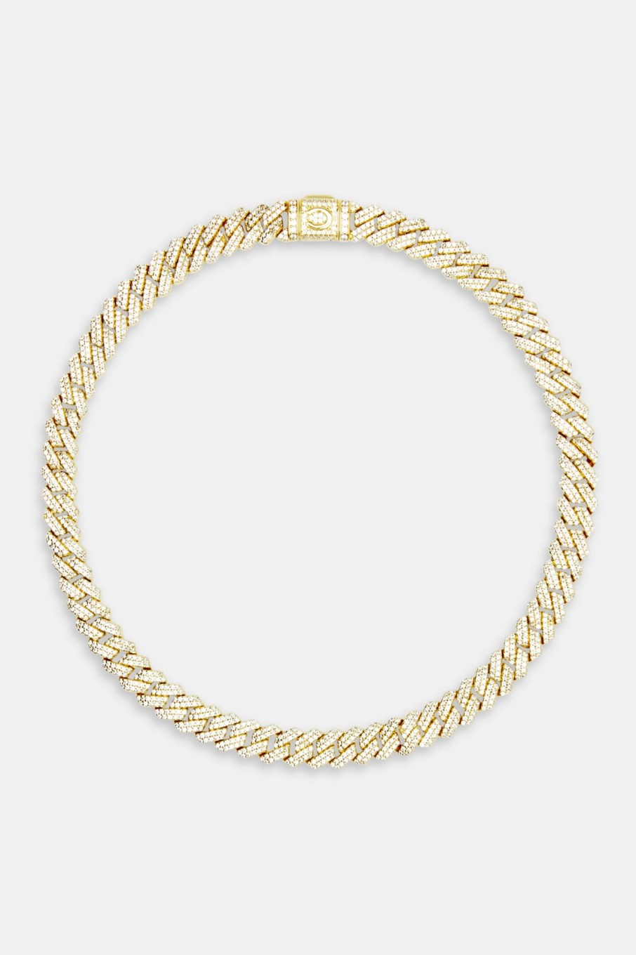 Iced Jewellery | JWL-CHN Iced Jewellery 8Mm Gold Plated Prong Cuban Choker