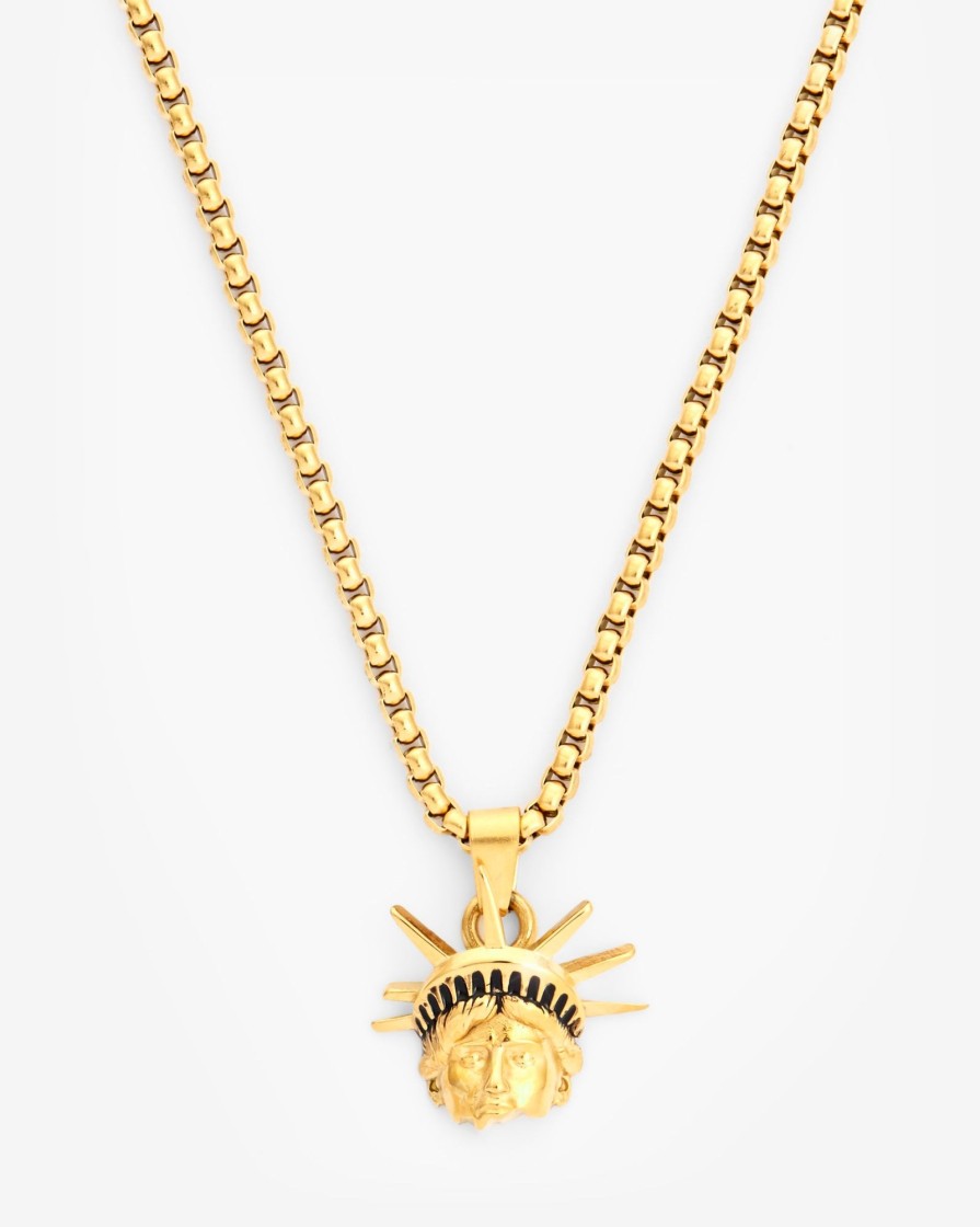 Necklaces | cernucci Necklaces Broken Liberty Necklace - Gold