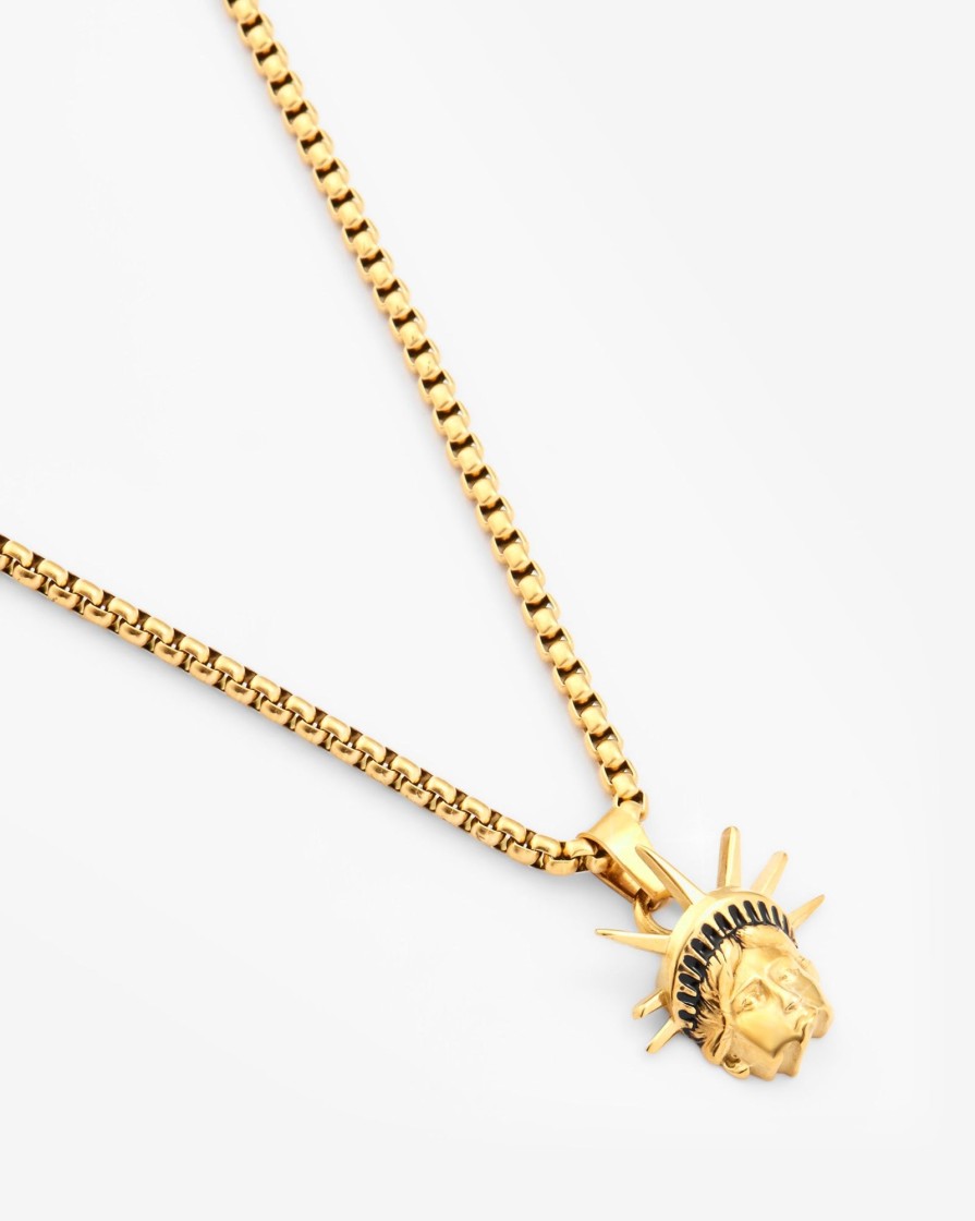 Necklaces | cernucci Necklaces Broken Liberty Necklace - Gold