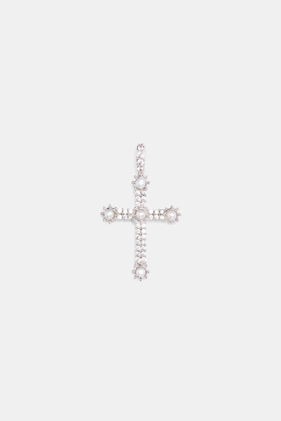 Jewellery Sets | cernucci Jewellery Sets 4Mm Freshwater Pearl U0026 Cz Mix Cross Pendant