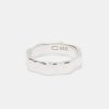 Rings | cernucci Rings Textured Polished Band Ring - White