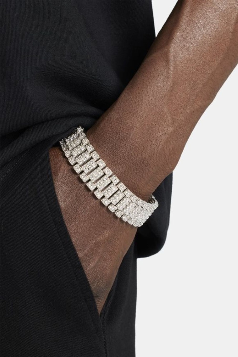 Bracelets & Bangles | cernucci Bracelets & Bangles 18Mm Iced Cz Watch Strap Bracelet