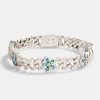 Iced Jewellery | cernucci Iced Jewellery 8Mm Iced Blue Cz Floral Prong Bracelet