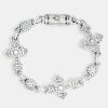 Cross Jewellery | cernucci Cross Jewellery Iced Baguette Cross Bracelet - White